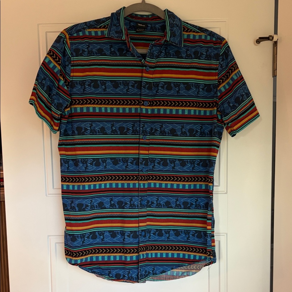 Disney’s Emperor’s New Groove Tribal Inspired Striped Casual Shirt